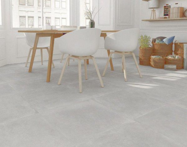 Moliere Perla Porcelain Floor Tile, Grey Porcelain Floor Tiles 600×600