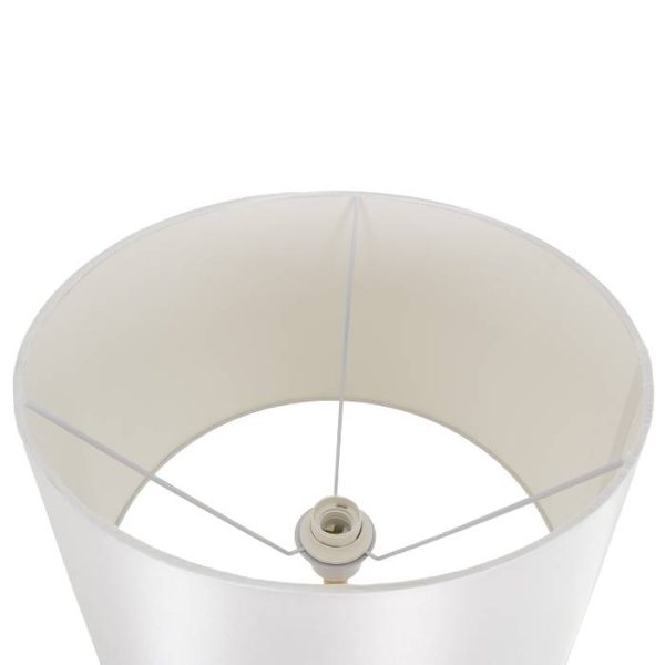 00828 Ashley Modern 1 Light White Floor, Cone Shaped Lamp Shades For Floor Lamps