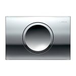 115.109.21.1 Delta 15 Geberit Gloss Chrome Flush Plate for Concealed Cistern 1 Round Button