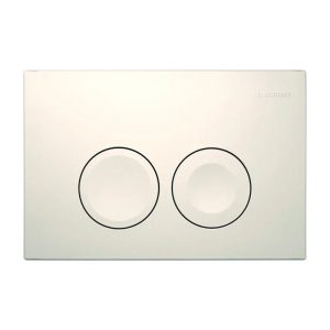 115.125.11.1 Delta 21 Geberit White Dual Flush Plate for Concealed Cistern 2 Round Button
