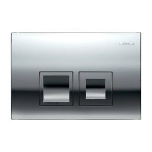 115.135.21.1 Delta 50 Geberit Gloss Chrome Dual Flush Plate for Concealed Cistern 2 Square Button