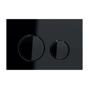 115.651.SJ.1 Sigma 21 Geberit Dual Flush Plate for Concealed Cistern Black Glass