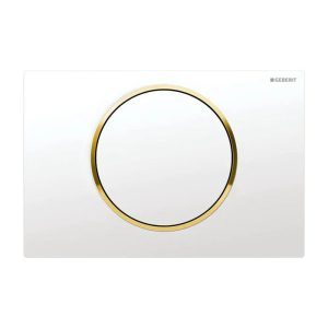 115.758.KK.5 Sigma 10 Geberit White Flush Plate for Concealed Cistern Round Button