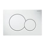 115.770.11.5 Sigma 01 Geberit White Dual Flush Plate for Concealed Cistern 2 Round Button