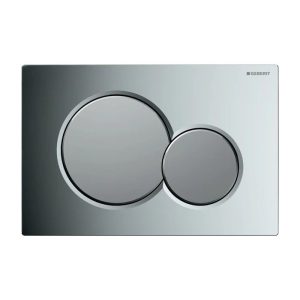 115.770.KA.5 Sigma 01 Geberit Chrome Dual Flush Plate for Concealed Cistern 2 Satine Round Button