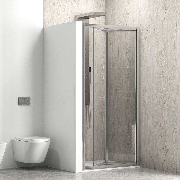 Karag M 4S Modern Bi-Fold Shower Door 4mm Clear Safety Glass Nanoskin 190H