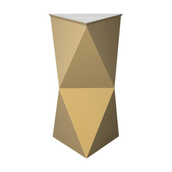 Italian Modern Gold Free Standing Wash Basin Spazio Glass Design Gold Mat