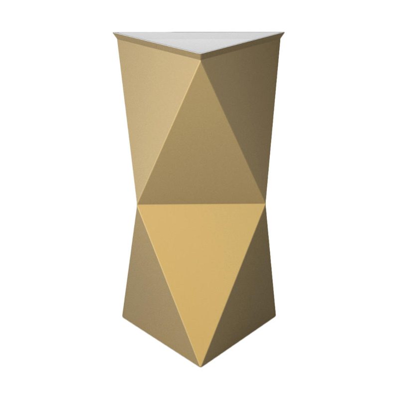 Χρυσος νιπτηρας ελευθερης τοποθετησης δαπεδου μοντερνος ιταλικος Spazio Glass Design Gold mat