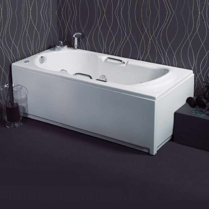 Modern Rectangular Bath Τub 160x80 & 170x80 Sanitec Victoria