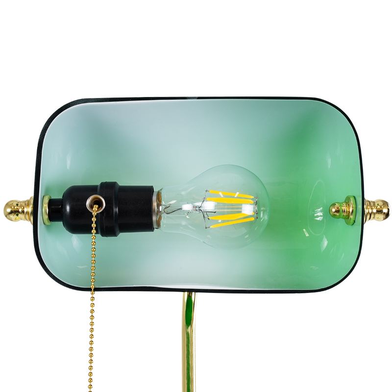 Πρασινο χρυσο πορτατιφ γραφειου vintage γυαλινο μεταλλικο κομοδινου κρεβατοκαμαρασ BANKER 01391