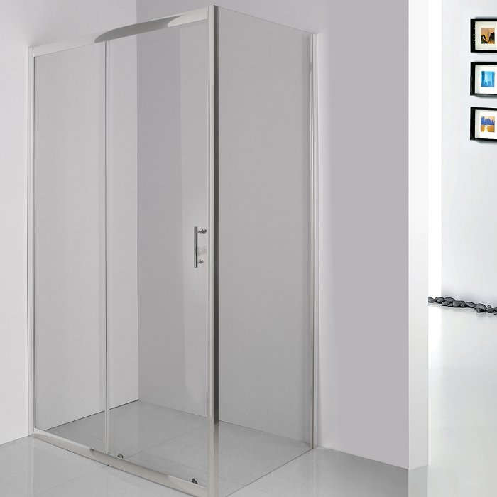 Luxury Rectangular Sliding Shower Door 5mm Safety Glass Nanoskin 180H Orabella Viva