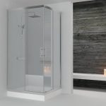 Γωνιακές καμπίνες μπάνιου τετράγωνες με 2 συρόμενες πόρτες Vitalia Easy Fix Orabella