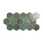 Hex Zellige Πράσινο Κυπαρισσί Πλακάκι με Εξάγωνα Σχέδια Γυαλιστερό 26,5χ51