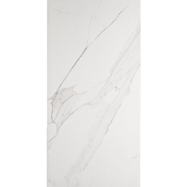 Miami Bianco White Glossy Marble Effect, White Carrara Marble Tile 12×12