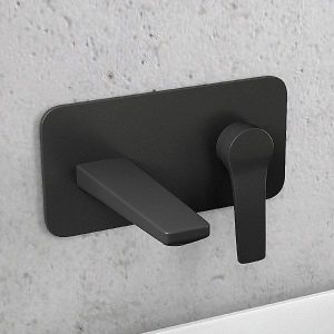 ANDARE Industrial Black Wall Mounted Basin Mixer Tap