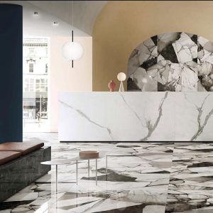 Del Conca Boutique Bloom Glossy Marble Effect Wall & Floor Gres Porcelain Tile
