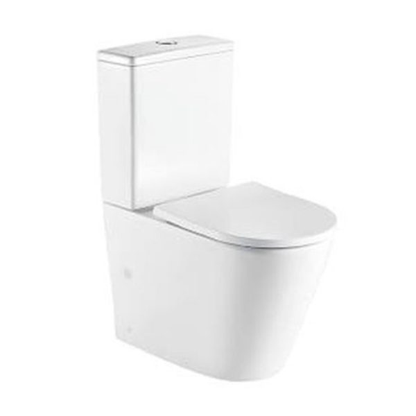 Curve Rimless Sort Projection Close Coupled BTW Toilet with Soft Close Seat 36x62,5 Karag Sorrento CT 1088
