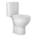 Karag Venice TR 128 Rimless Horizontal Outlet Curve Close Coupled Toilet with SC Seat 35×68