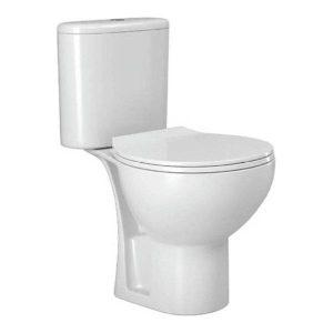 Karag Venice TR 128 Rimless Horizontal Outlet Curve Close Coupled Toilet with SC Seat 35x68