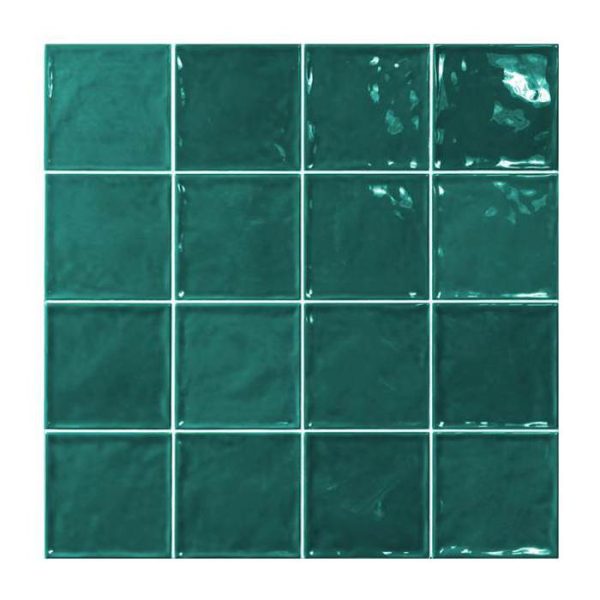 Πλακακι μπανιου κουζινας τοιχου μπλε πρασινα γυαλιστερα τετραγωνα 15χ15 Chic Bondi
