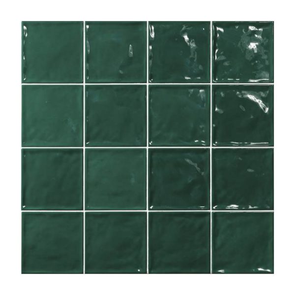Πλακακια τοιχου κουζινας μπανιου πρασινα γυαλιστερα Chic Verde 15χ15