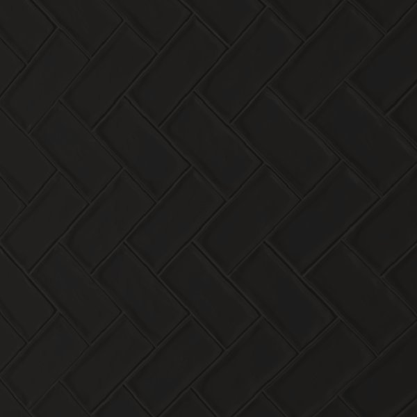 Πλακακια κουζινας τοιχου στυλ τουβλακι μαυρα ματ μικρα Alfaro Negro 7.5x15
