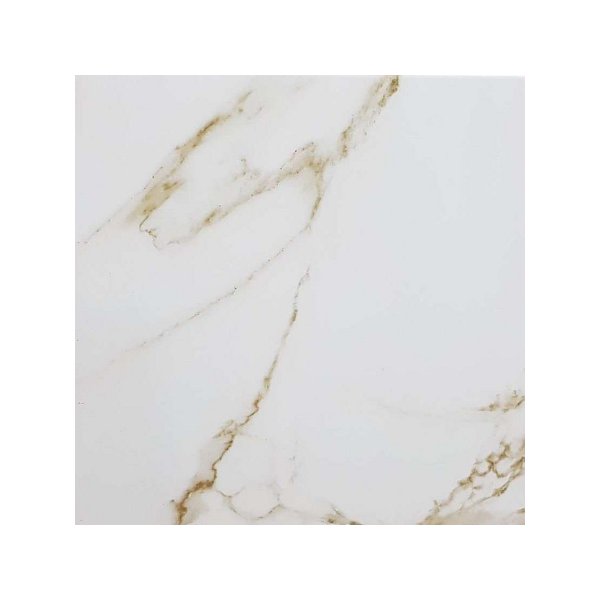 Carrara Gold White Glossy Marble Effect, White Carrara Marble Tile 12×12