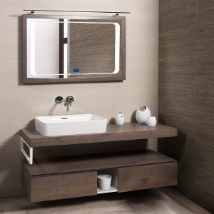 Rustic Plywood Wall Hung Bathroom Furniture Set 140x50 Semiramis