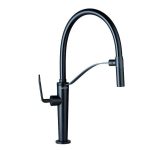 Modern Black Kitchen Mixer Tap with Pull Out Spray Newform O’Rama 68730.01