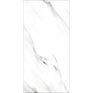 Carara Μεγάλο Πλακάκι Δαπέδου Μπάνιου Στυλ Μάρμαρο Άσπρο Γυαλιστερό 60χ120