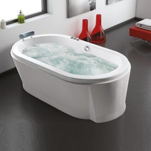Modern Oval Free Standing Bath Tub 180x100 Giorgio Miskaki Calypso