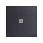 Ντουζιερα-μπανιου-μαυρη-ματ-τετραγωνη-ρητινουχα-αντιολισθητικη-Pietra-80χ80-90χ90