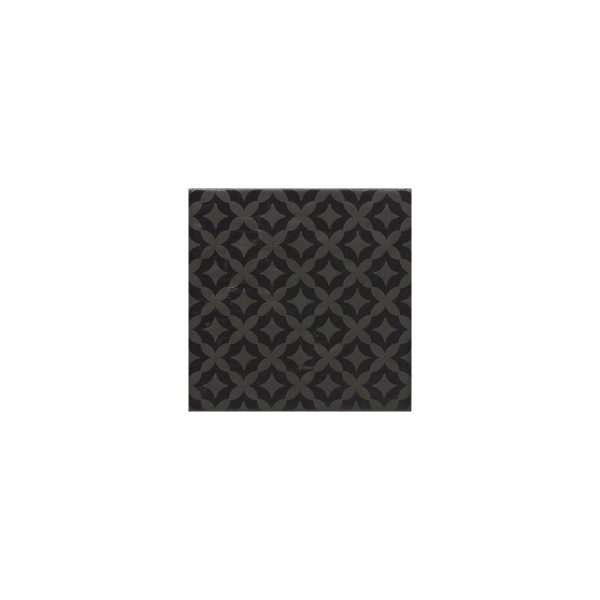 Trento Nero Vintage Πλακάκι με Διακοσμητικά Σχέδια Μαύρο Lappato 22,3χ22,3