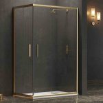 Karag EFE 100 Gold Corner Entry Shower Enclosure 5mm
