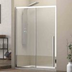 Karag Elysium 400 Sliding Shower Door 8mm Clear Safety Glass Nanoskin 200H