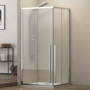 Karag Elysium 100 2 Sliding Doors Shower Enclosure 8mm Clear Safety Glass +45 Dimensions Nano 200H