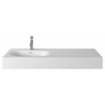 Dhlos Large White Mat Corian Wall Hung & Countertop Wash Basin 120×46