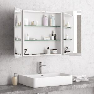 Καθρέφτες μπάνιου διπλής όψης κρυφοντούλαπο Economy 80x60 60x60 Karag