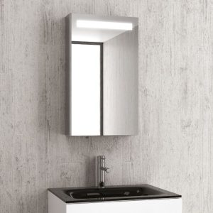 Karag PIC007 Μεταλλικός Καθρέπτης Μπάνιου Ντουλάπι με Φωτισμό LED 40χ67