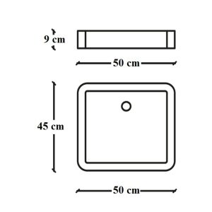 Νιπτηρες μπανιου corian ματ ασπροι επιτραπεζιοι S2 Solid Surface Διαστασεις
