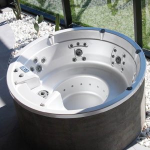 Mini Pool Giorgio Miskaki Modern Round 5-Person Outdoor Hot Tub Spa Ø211