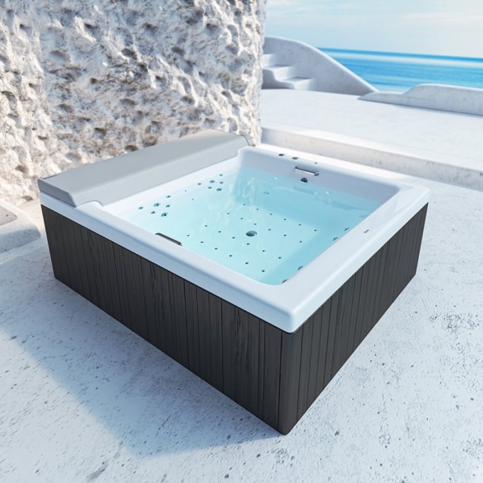 Como Modern Large Whirlpool 2-3 Person Outdoor Hot Tub Spa 195×165