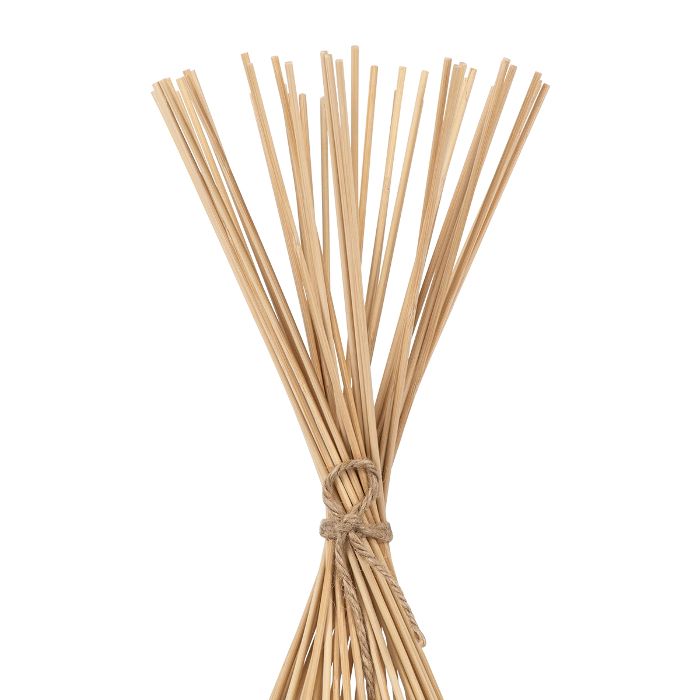 Beige bamboo wooden details with rope from Floor Lamp 01753 Azores