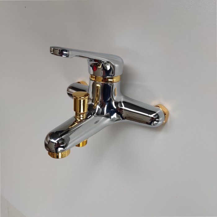 Nettuno Paffoni Italian Chrome Gold Wall Mounted Bath Shower Mixer with Kit