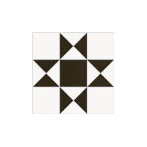 Vintage White Black Matt Patchwork Patterned Floor & Wall Porcelain Tile 33x33 HV-1 Peronda