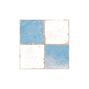 Μπλε patchwork πλακακια vintage με σχεδια ματ 33χ33 FS Artisan Damero-A