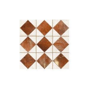 Brown Vintage Patchwork Patterned Wall Ceramic Tile 33x33 FS Arles
