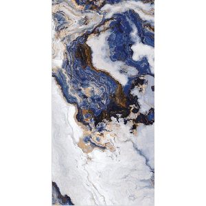 Blue Glossy Marble/Onyx Effect Wall & Floor Gres Porcelain Tile 60x120 Gallery