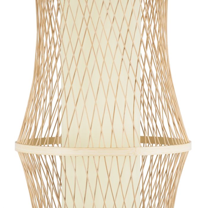 Wooden bamboo details from pendant ceiling light 01783 Samoa Globostar