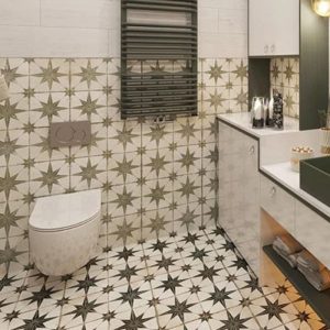 Traditional Patchwork Patterned Wall & Floor Porcelain Tile 45,2x45,2 Stello White
